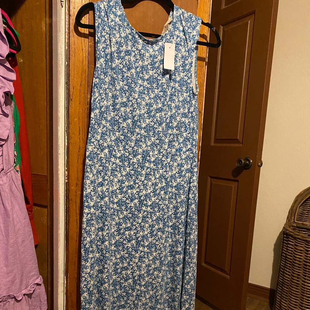 Loft midi cap sleeve sundress
